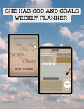 She Has God and Goals Digital Weekly Planner
