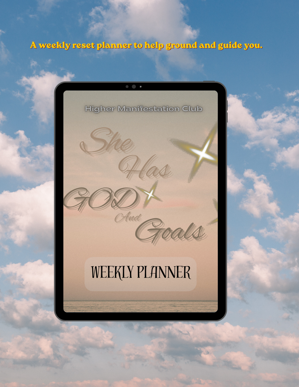 She Has God and Goals Digital Weekly Planner